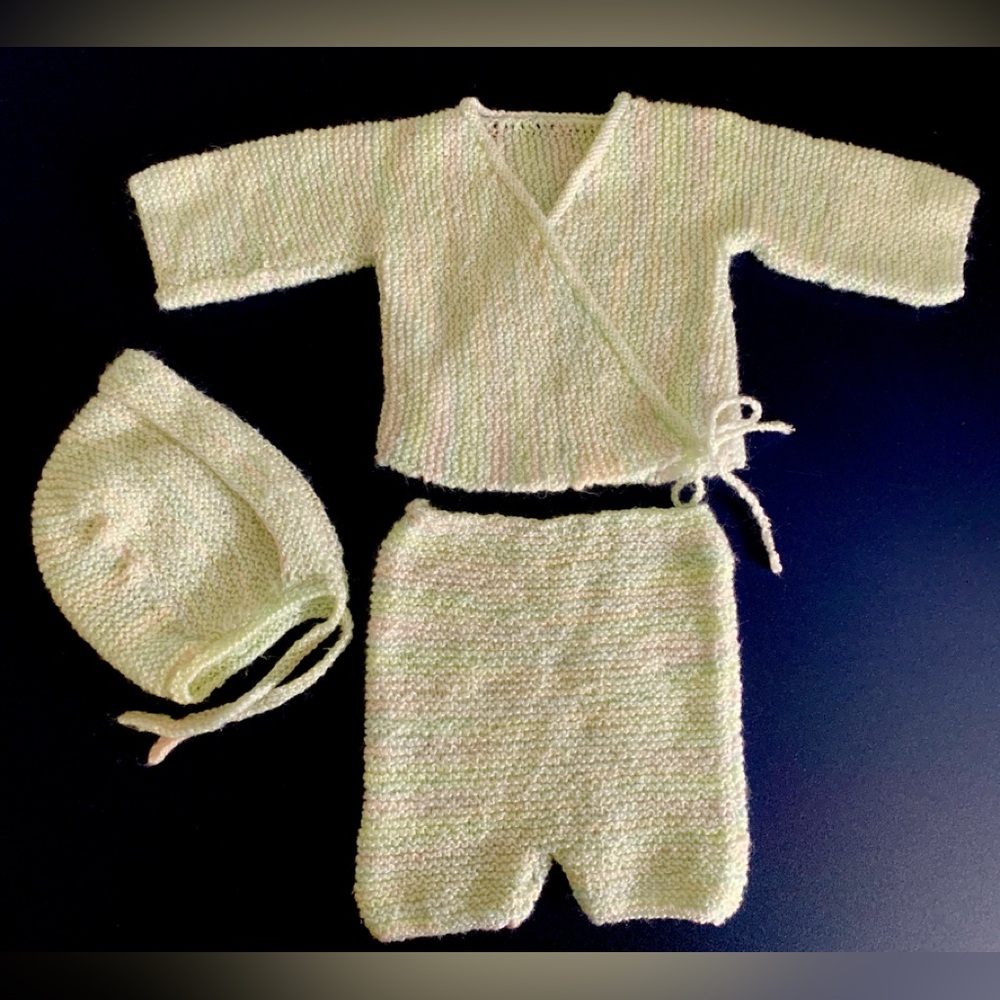 Hand Knit Infant Outfit